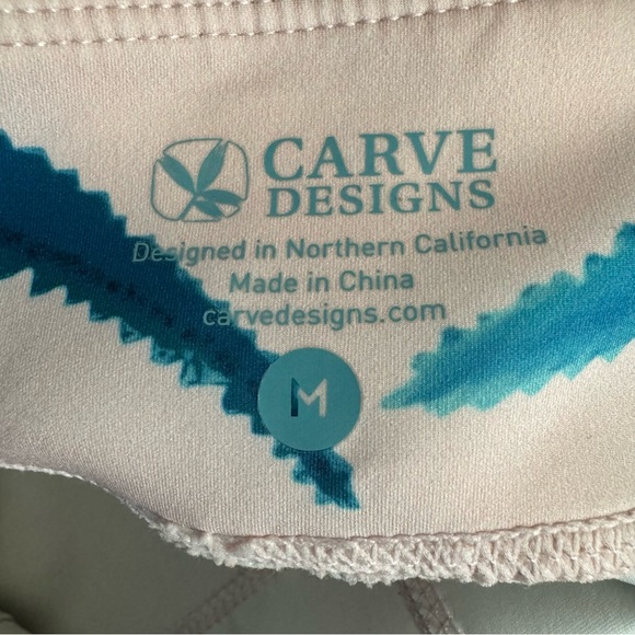 Carve Designs Stella Zip Up Rashguard/Platte Tights in Aloe Pale Pink - Picture 10 of 11
